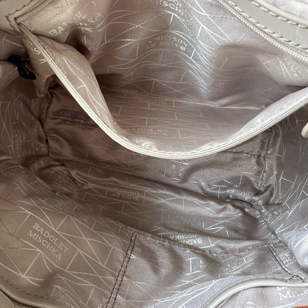 Badgley Mischka Quilted Tan Backpack - Picture 8 of 12